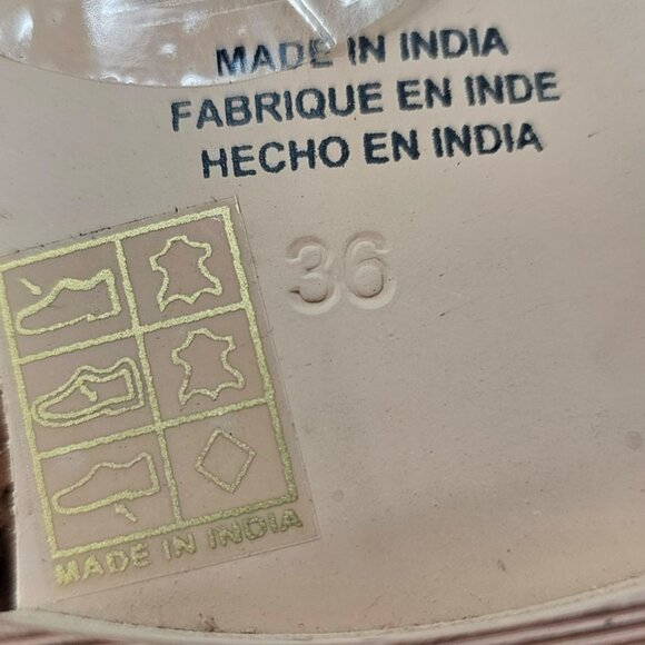 Free People‎ Womens 36 Mirage Brown Leather Woven Flat Mules Sandals - Picture 15 of 16